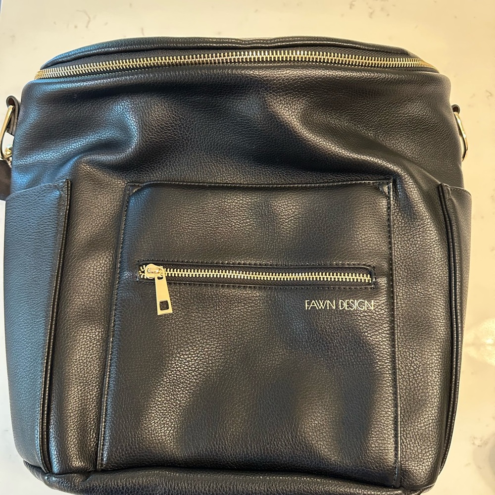 Fawn Design Black Backpack with Classic Style
